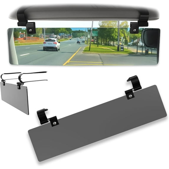 Glare Guard Gray Polarized Sun Visor Extender – Universal Car Visor Attachment 14" x 3.25"