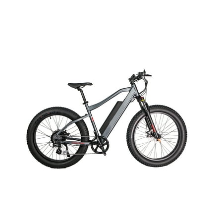 Glarewheels - Electric Mountain Bike Fat Tire with 40 mile range and up to 25mph. - GRAY