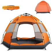 Glarewheel 4-Person Pop Up Tent, Orange