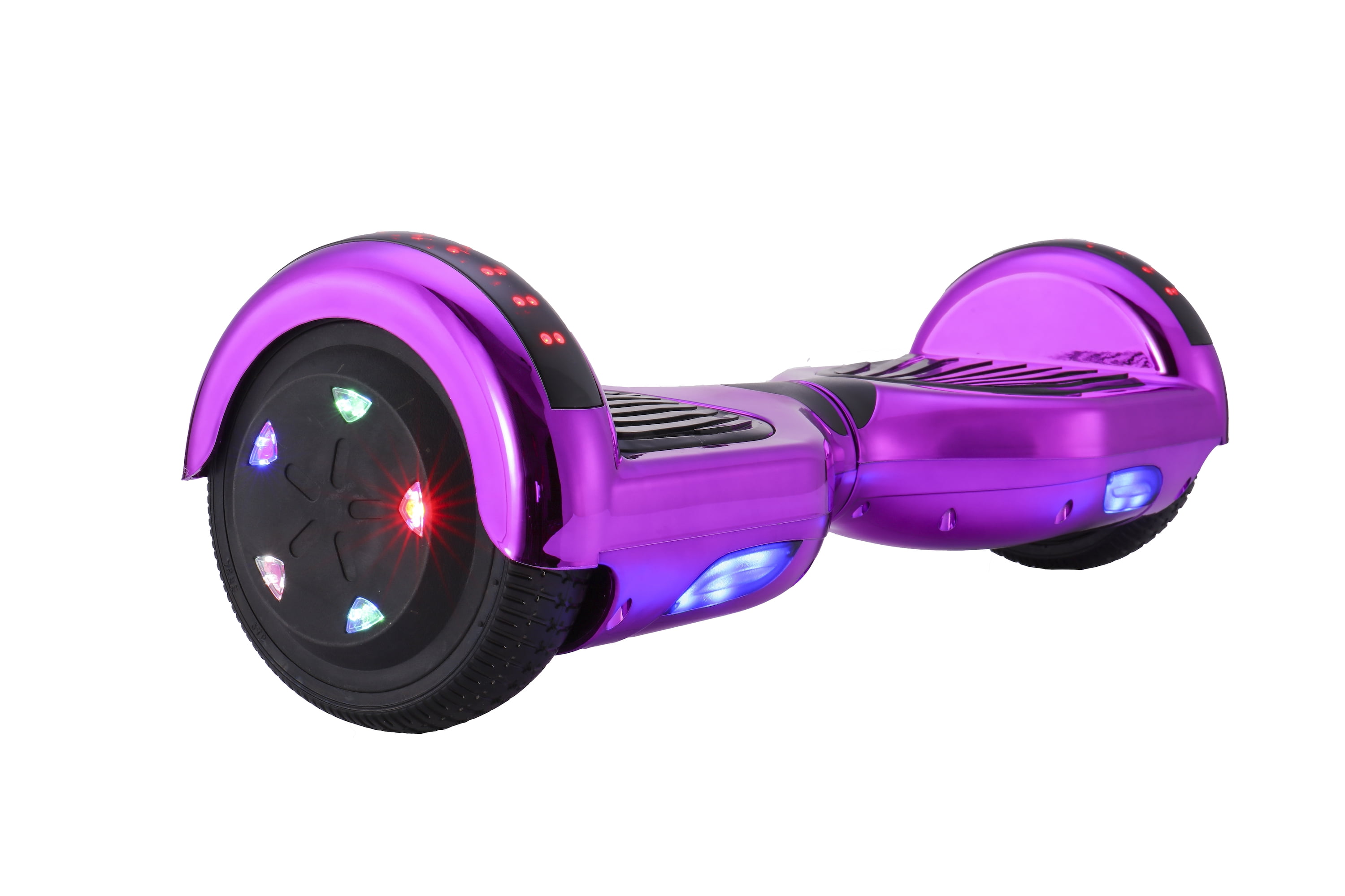 Glarewheel Self Balancing Electric Scooter Hoverboard, Chrome & Purple