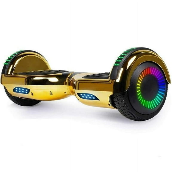 Glarewheel GWHB-M3BCGO Self Balancing Electric Scooter Hoverboard, Chrome & Gold