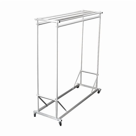 Glaro Garment Rack,48 in W,Satin Aluminum 134-4SA
