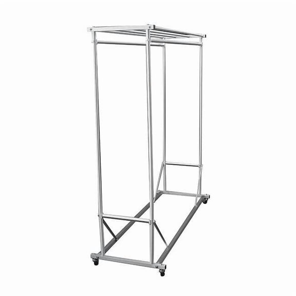 Glaro Garment Rack,60 in W,Satin Aluminum 135-5SA