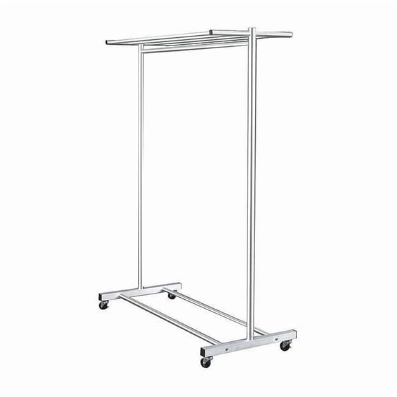 Glaro Garment Rack,60 in W,Satin Aluminum 725-5SA