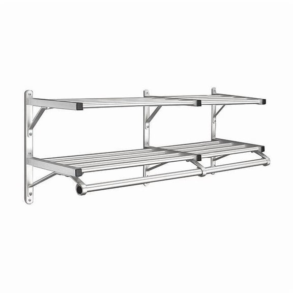 Glaro Wall-Mount Garment Rod,36 in W 502-36SA