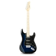 Glarry 22 Frets 6-Sting Basswood Electric Guitar w/ Bag for Adult,Deep Blue