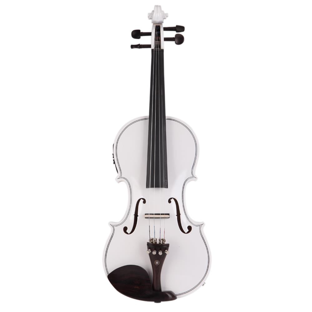 Glarry 4/4 Solid Wood EQ Violin with Case, Bow, Strings, Shoulder Rest, Electronic Tuner, Connecting Wire