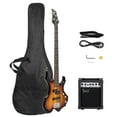 thumbnail image 1 of Glarry 4 String Electric Bass Guitar Kit with SS Pickups and Amp Sunset Color, 1 of 9