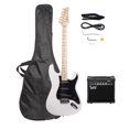 thumbnail image 1 of Glarry 40" Beginner 6 Stings 22 Fret Electric Guitar with 20W Amp and More,White, 1 of 9