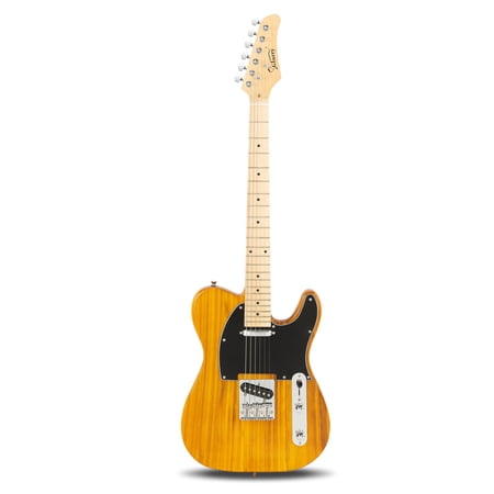 Glarry Beginner 6-Strings Electric Guitar with Bag, Strap, Plectrum, Connecting Wire, Spanner Tool, Yellow