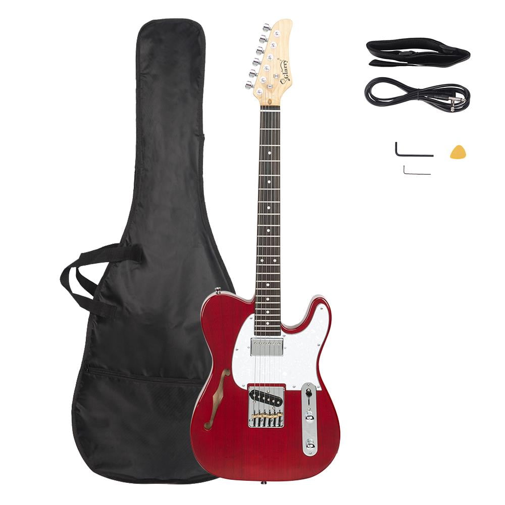 Glarry Beginner Electric Guitar with Bag, Strap, Wire, Plectrum, Spanner Tool