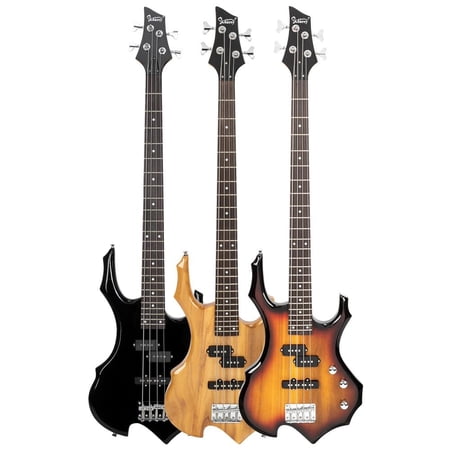 Glarry Beginners Adult Electric Bass Guitar 4-String Bass Kit w/ Accessories,Sunset