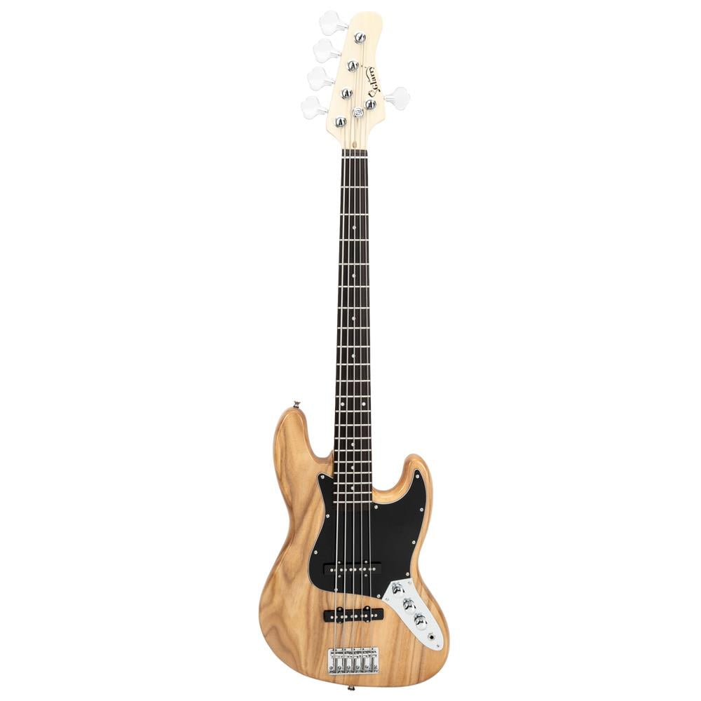 Glarry Electric 5 String Bass Guitar Full Size with Bag Strap Pick