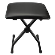 Glarry Adjustable Folding Piano Keyboard Bench Leather Padded Stool X Seat Chair