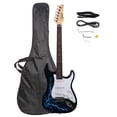 thumbnail image 1 of Glarry Full Size Rosewood Electric Guitar Set W/Bag,Shoulder Strap,Pick,Whammy Bar,Cord,Wrench Tool Black, 1 of 8