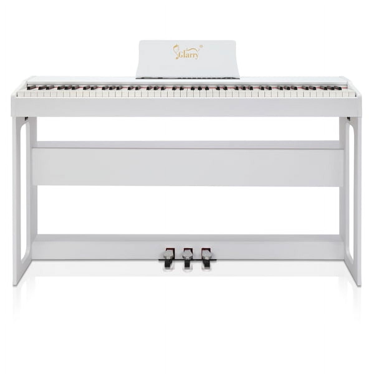 Glarry GDP104 88 Keys Full Weighted Keyboards Digital Piano White
