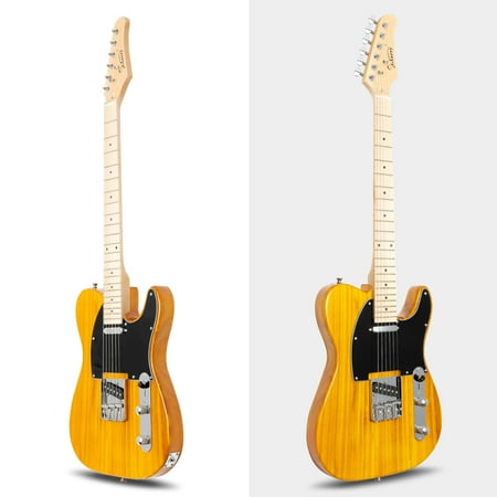 Glarry GTL Adult 6 Steel String Electric Guitar,Yellow