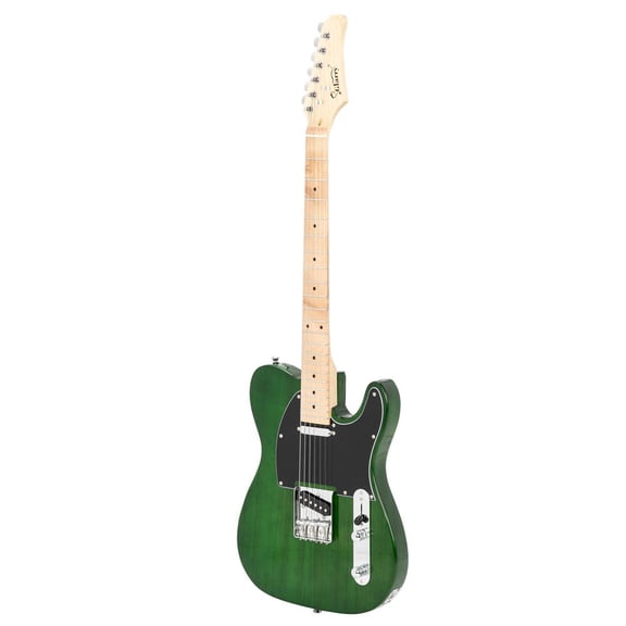 Glarry Maple Fingerboard Electric Guitar with Bag,Plectrum,Strap,Wire,Tool,Green