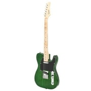 Glarry Maple Fingerboard Electric Guitar with Bag,Plectrum,Strap,Wire,Tool,Green