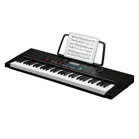 Glarry Plastic Portable 61 Keys Keyboard Piano for Beginners, Black