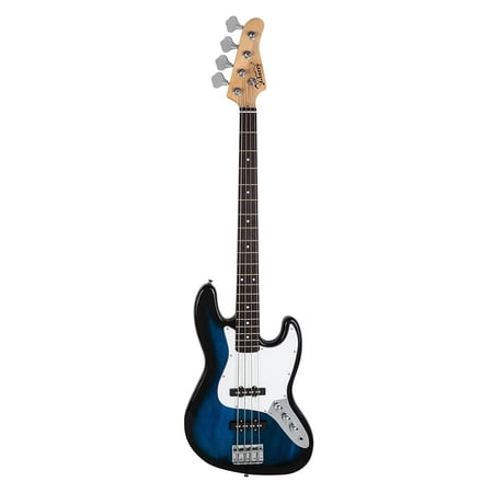 Glarry Professional Electric Bass Guitar with Guitar Bag and Accessories, Blue