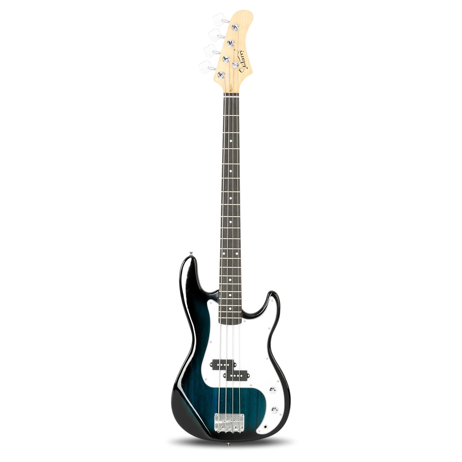 Glarry Right-Hand Bass Guitar Kit with Amplifier for Student, Blue