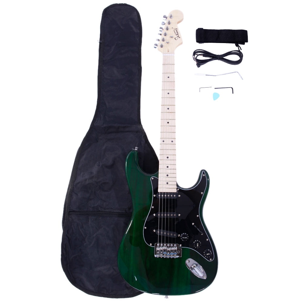 Glarry ST Burning Fire 22 Frets Basswood Beginner Electric Guitar w/ Accessories 8 Colors