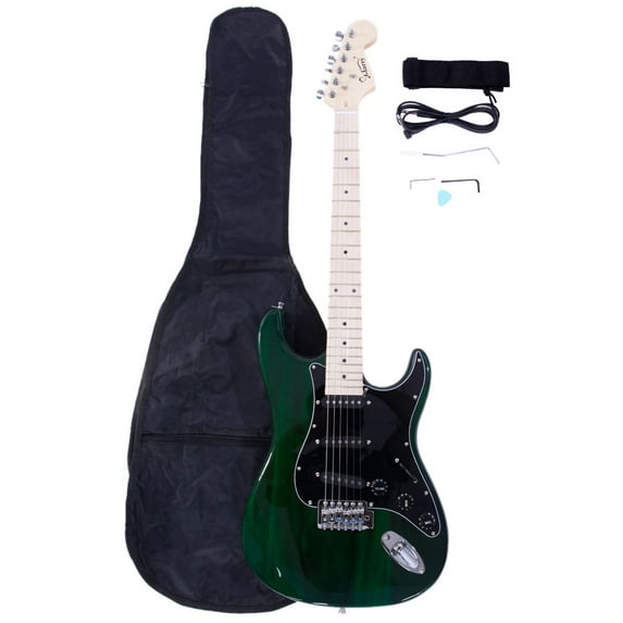 Glarry ST Burning Fire 22 Frets Basswood Beginner Electric Guitar w/ Accessories 8 Colors