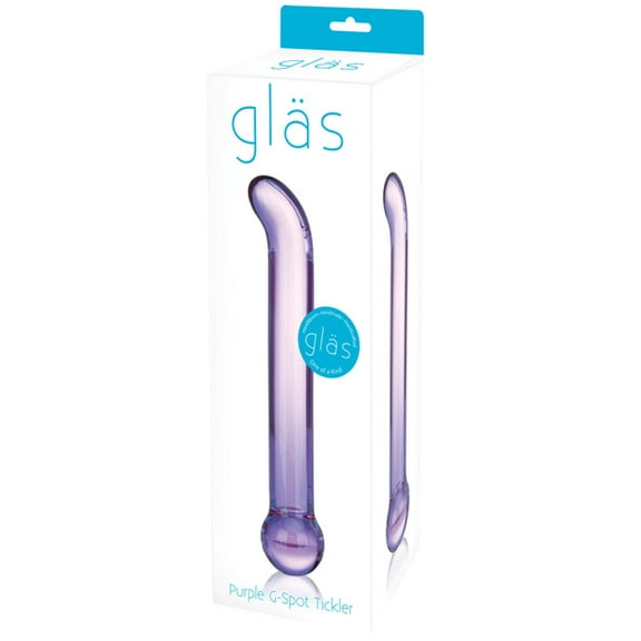 Glas 6.75 in. Purple G-Spot Tickler Glass Dildo