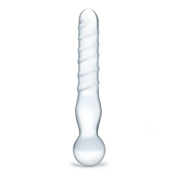 Glas Joystick 8" Glass Dildo, Clear