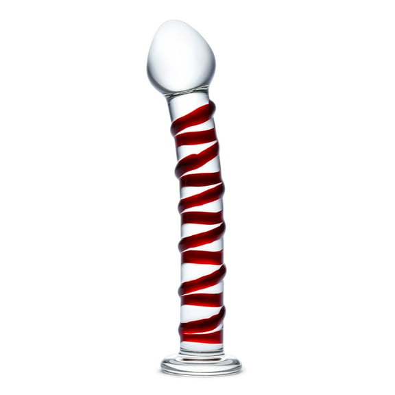 Glas Mr. Swirly 8" Glass Dildo, Clear