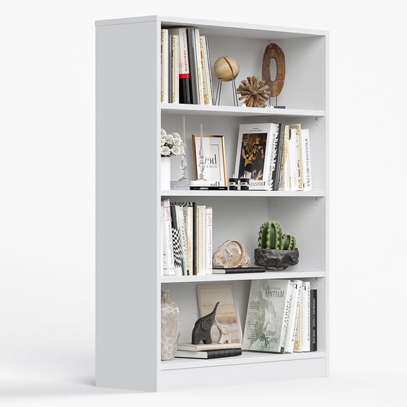 Library Boxe Stands Syemin Book Stands Bookshelf 5 Shelf Wood Bookcase 60 Inches Tall Wide ...