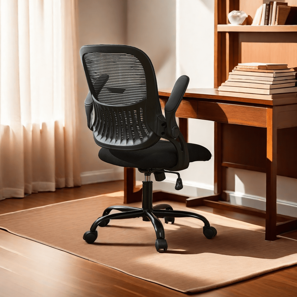 GlasFlength Ergonomic Office Chair w/ Flip-up Arms, Drafting Standing ...
