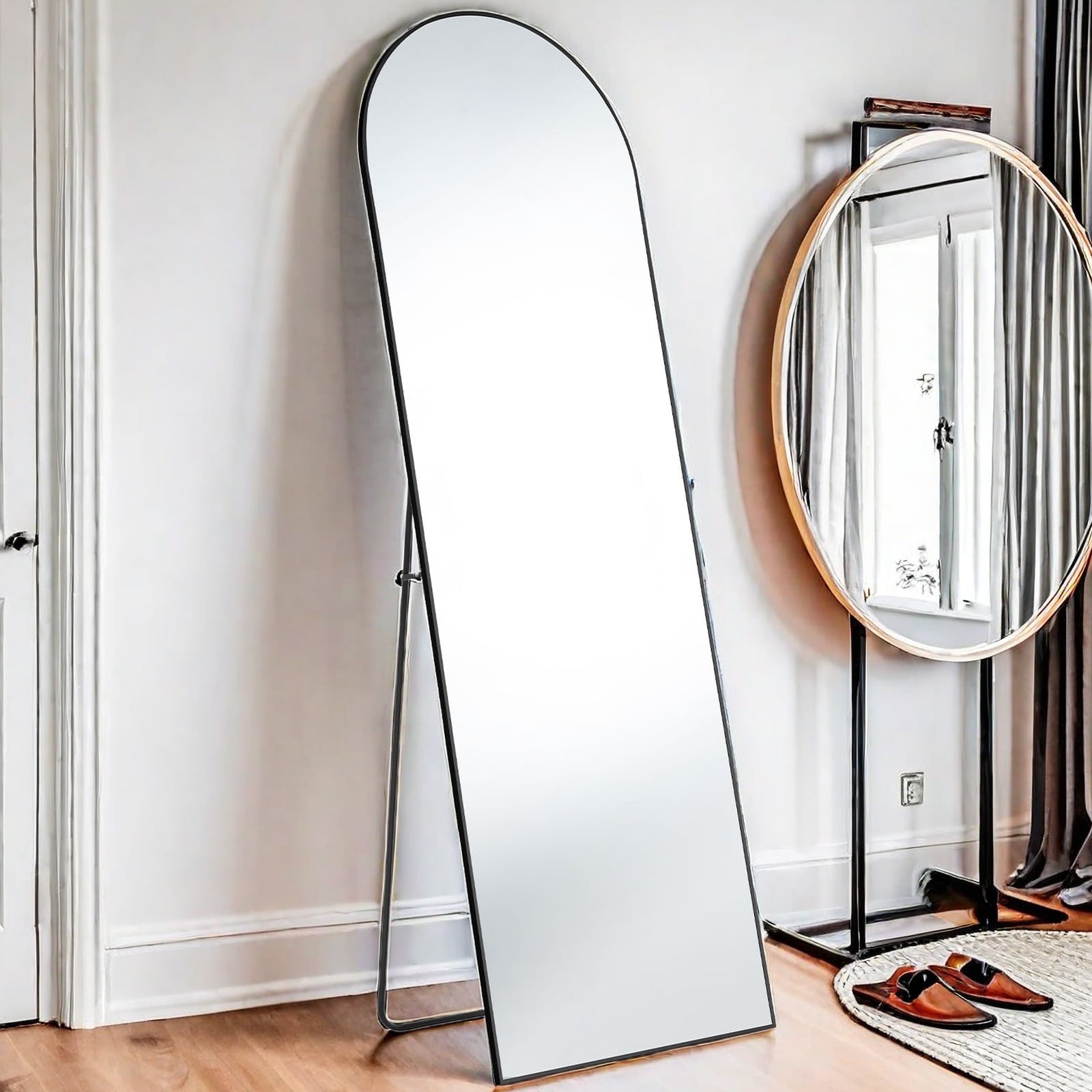 GlasFlength Full Length Mirror with Stand, Floor Standing Mirror 59"X16 ...
