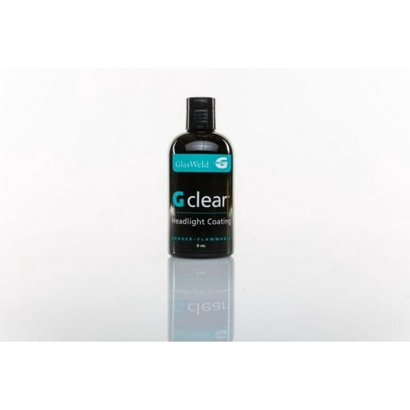 GlasWeld Gclear 8 oz. Bottle OEM-grade, wipe-on coating restores headlights to their original clarity.