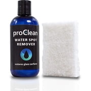 GlasWeld ProClean Hard Water Spot Remover   Glass, Metal & More   Includes Applicator Pad   Water Stain Remover Kit for Car Windows & Shower Doors