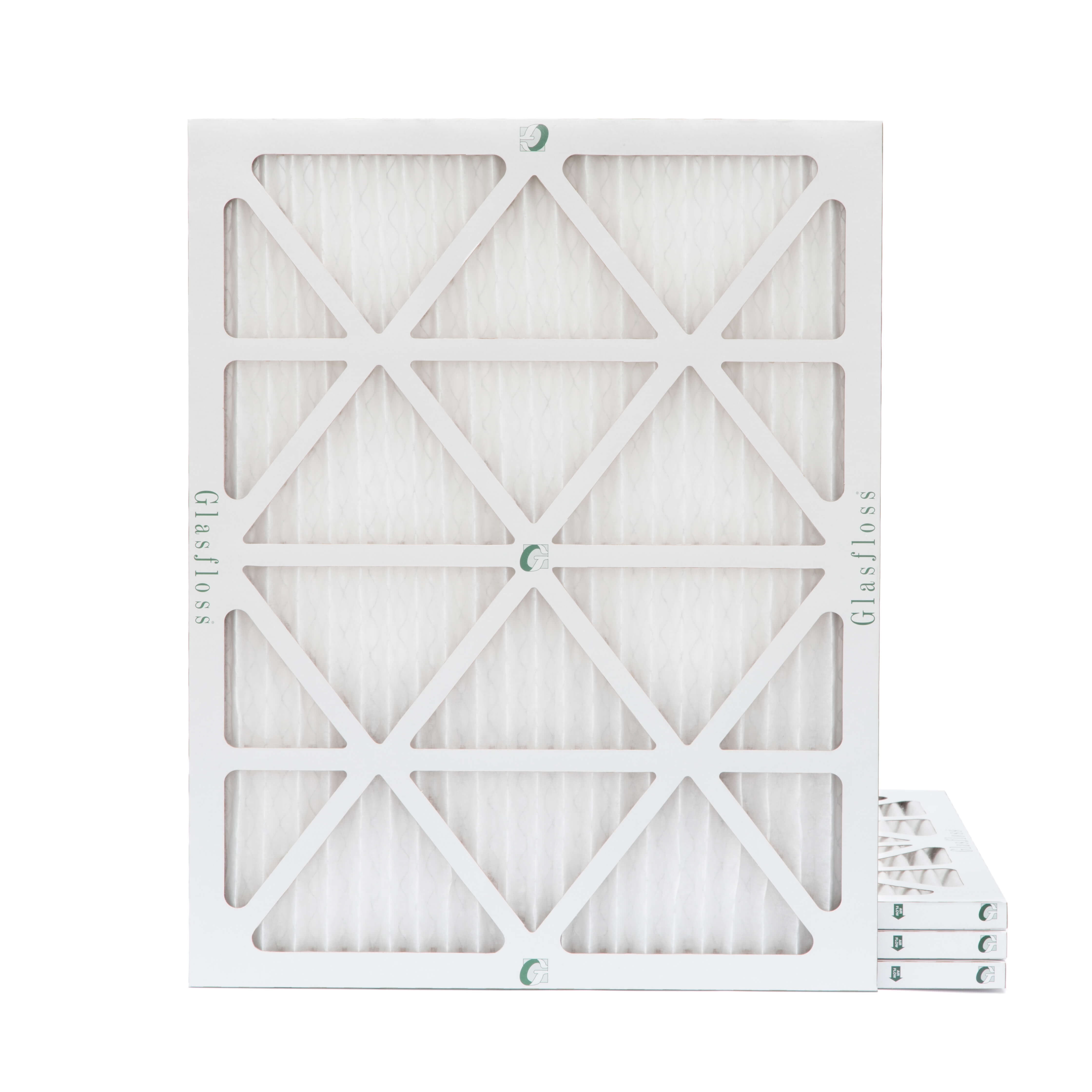 Glasfloss ZL 20x25x1 MERV 10 Pleated AC Furnace Air Filters. Box of 4. Exact Size: 19-1/2 x 24-1/2 x 7/8