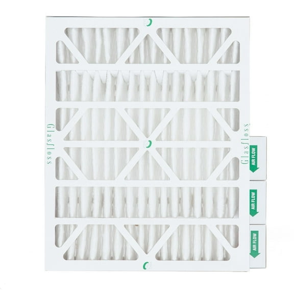 Glasfloss ZL 20x25x4 MERV 10 Pleated AC Furnace Air Filters. Box of 4. Exact Size: 19-1/2 x 24-1/2 x 3-3/4