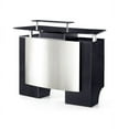 thumbnail image 1 of Glasglow I Reception Desk with Glass Top, Office Restaurant Beauty Salon Furniture, Black 50" L x 19" W, 1 of 4