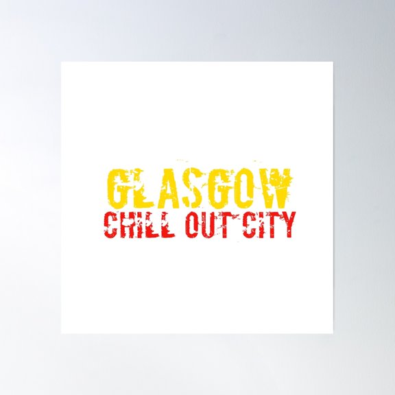 Glasgow Design Poster Wall Art, Modern Wall Decor, 30x30 UNFRAMED