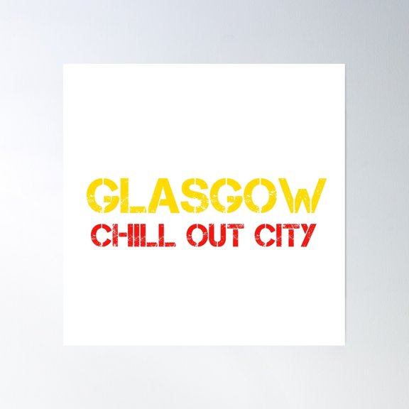 Glasgow Design Poster Wall Art, Modern Wall Decor, 30x30 UNFRAMED