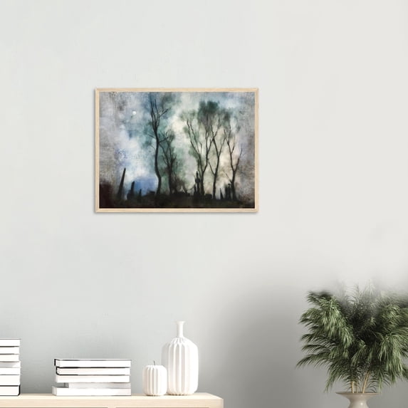 Glasgow Necropolis Moonlight | Signed Fine Art Prints By Scottish Artist Hunter | Unframed or Varied Frames Available