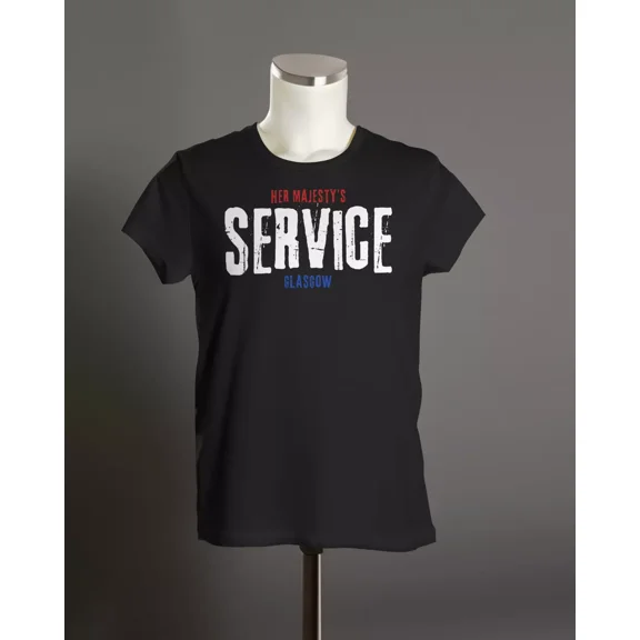 Glasgow Rangers T Shirt - Her MAJESTY'S Service - Hooligans - Organic - Unisex