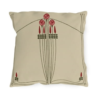 Glasgow Rose, Cottagecore Floral Pillow, Soft Spring Decor - Outdoor Pillow