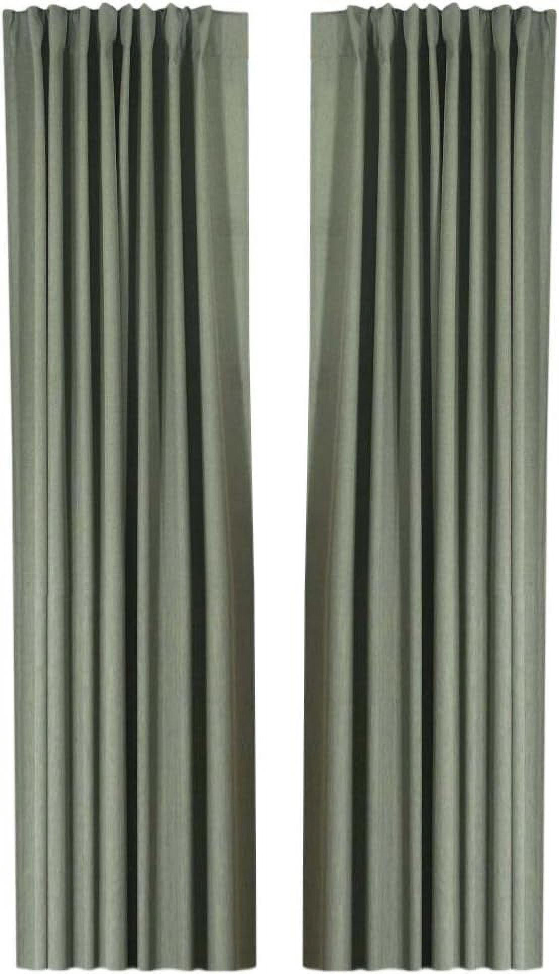 Glasgow Texture Tailored Curtain Panel, Spanish Moss, 56 X 63 Long