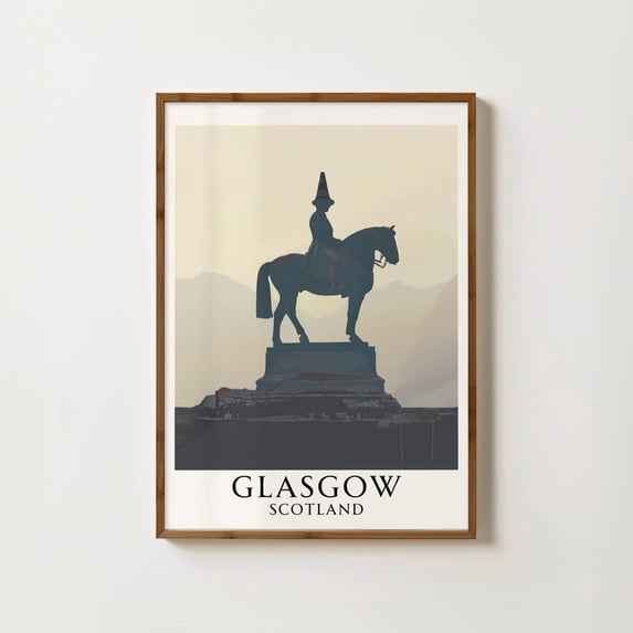 Glasgow Wall Art Print, Scotland City Travel And Scottish Decor ...