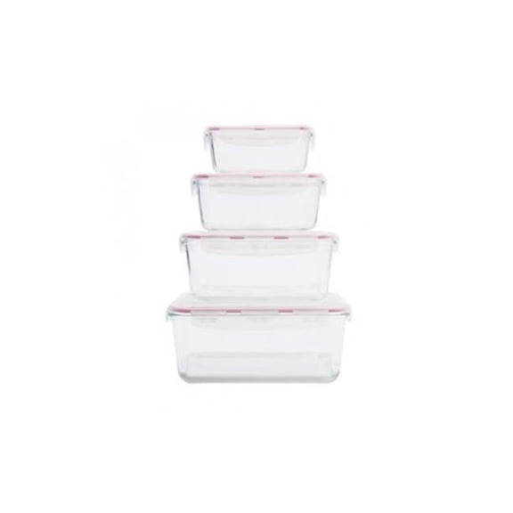 Glaslife Air-Tight Glass Storage Containers- Rectangular Set