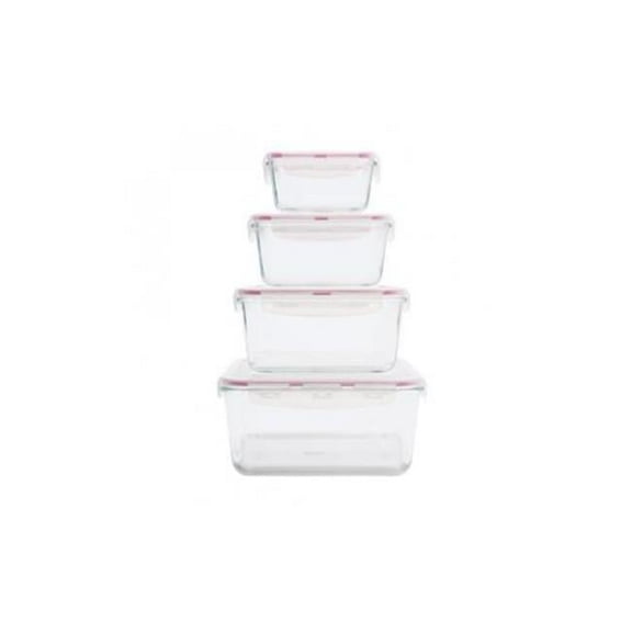 Glaslife Air-Tight Glass Storage Containers- Square Set