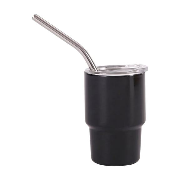 Glass 2oz Small Capacity Drinking Cup, Mini Colored Glass for Tasting Shots Dessert Drinks, Birthday Gifts, Party Bar Table Decor for Home, Black