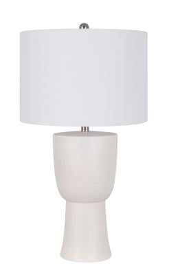 Cooper Ridge Glass 30" Table Lamp with Linen Shade, Clear & Natural (Set of 2)